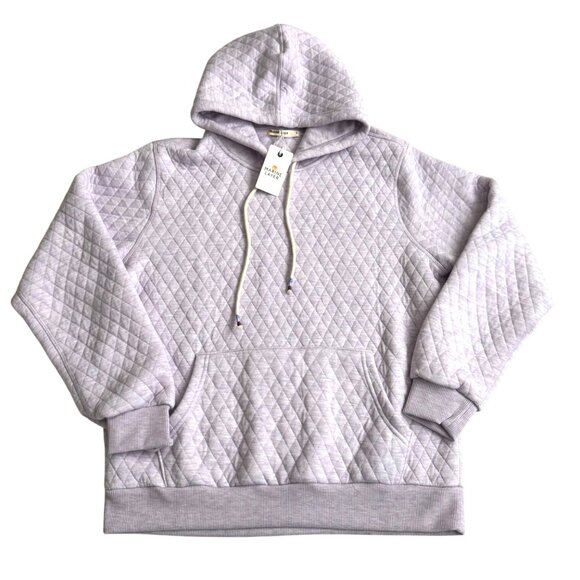 Marine Layer corbet hoodie lavander quilted sz small pockets drawstring womens - Picture 3 of 14